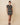 Women's Striped Polo Mini Dress Brown