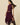 Women's Cotton Cable Fringe Skirt Wine