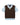 The Women’s Contrast Knit Layered Polo Brown by Rowing Blazers features a light blue collar and sleeves, brown vest-like front, striped trim, and R.B. monogram on the chest.
