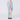 A person seen from behind wears a suit jacket and Men’s Fun Stripe Trouser Classic Fun Stripe, which are mid-rise, pleated trousers made of panels of vertical-striped fabric in alternating pastel colors.