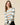 Women's Knit Jacquard Stripe Long Sleeve Polo Beige Blue Stripe