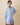 Women's Button Down Pleated Shirt Dress Blue