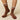 Women's Bear Striped Socks Brown