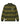 The Rowing Blazers Golf Stripe Harrison Rugby Green features wide olive and dark green stripes, a classic collar, long sleeves, and a Rowing Blazers crest on the chest.
