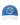 A blue and white baseball cap featuring a white embroidered circular logo on the front that reads 'ROWING BLAZERS SPORT FISHING CLUB' with a fish illustration in the center.