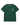 A dark green short-sleeve crewneck t-shirt by, featuring a white circular logo printed on the left chest and white contrast piping along the collar.