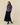 Women's Cotton Poplin Plaid Asymmetrical Button Down Blue Brown Plaid