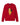 Rowing Blazers x Winnie-the-Pooh Pooh Gift Cashmere Rollins Sweater in red, an oversized crewneck featuring a knit graphic of Winnie-the-Pooh wearing a Santa hat and holding a wrapped gift.
