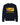 Navy blue Subway Card Cotton Sweater featuring a yellow NYC MetroCard graphic with the text Stand clear of the closing doors please.