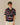 Men's Linen Painted Stripe Polo Sweater Navy