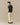 Cotton Blend Varsity Sweater Tee Green
