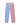 Rowing Blazers Men’s Fun Stripe Trouser Classic Fun Stripe pleated trousers featuring a mismatched design with vertical blue stripes on one leg and red stripes on the other, accented by colorful striped panels on the sides.