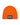 Bright orange Rowing Blazers Cashmere Ski Beanie with a navy rectangular patch on the cuff featuring white text.