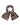 Cotton Sheep Scarf Brown patterned with small white sheep, featuring a single black sheep on one end.