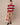 Cashmere Rugby Cable Knit Sweater Red/Grey Heather Stripe