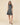 Women's Bow Neck Drop Waist Dress Black Polka Dot