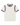 An off-white short-sleeve t-shirt, featuring navy and red striped ribbed trim around the crew neck, sleeve cuffs, and shoulder seams.